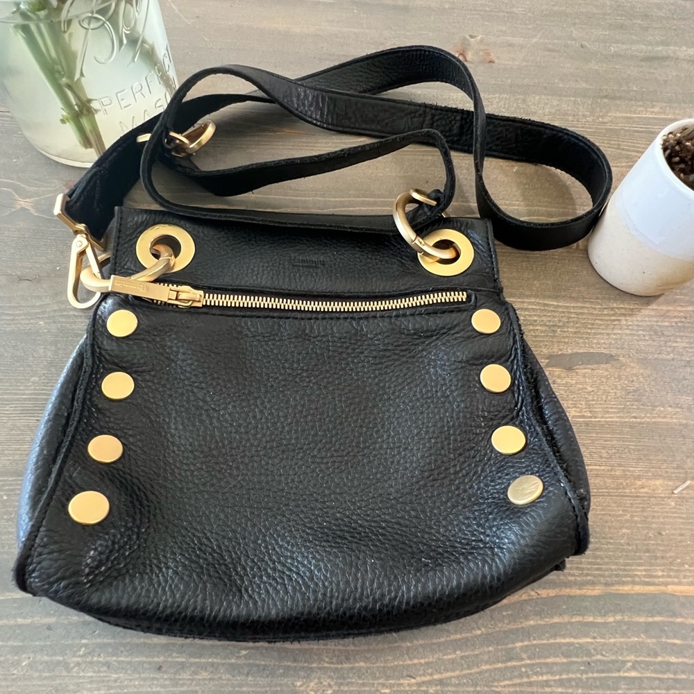 HAMMITT TONY small black brushed gold hardware. Crossbody. Made in Los Angeles